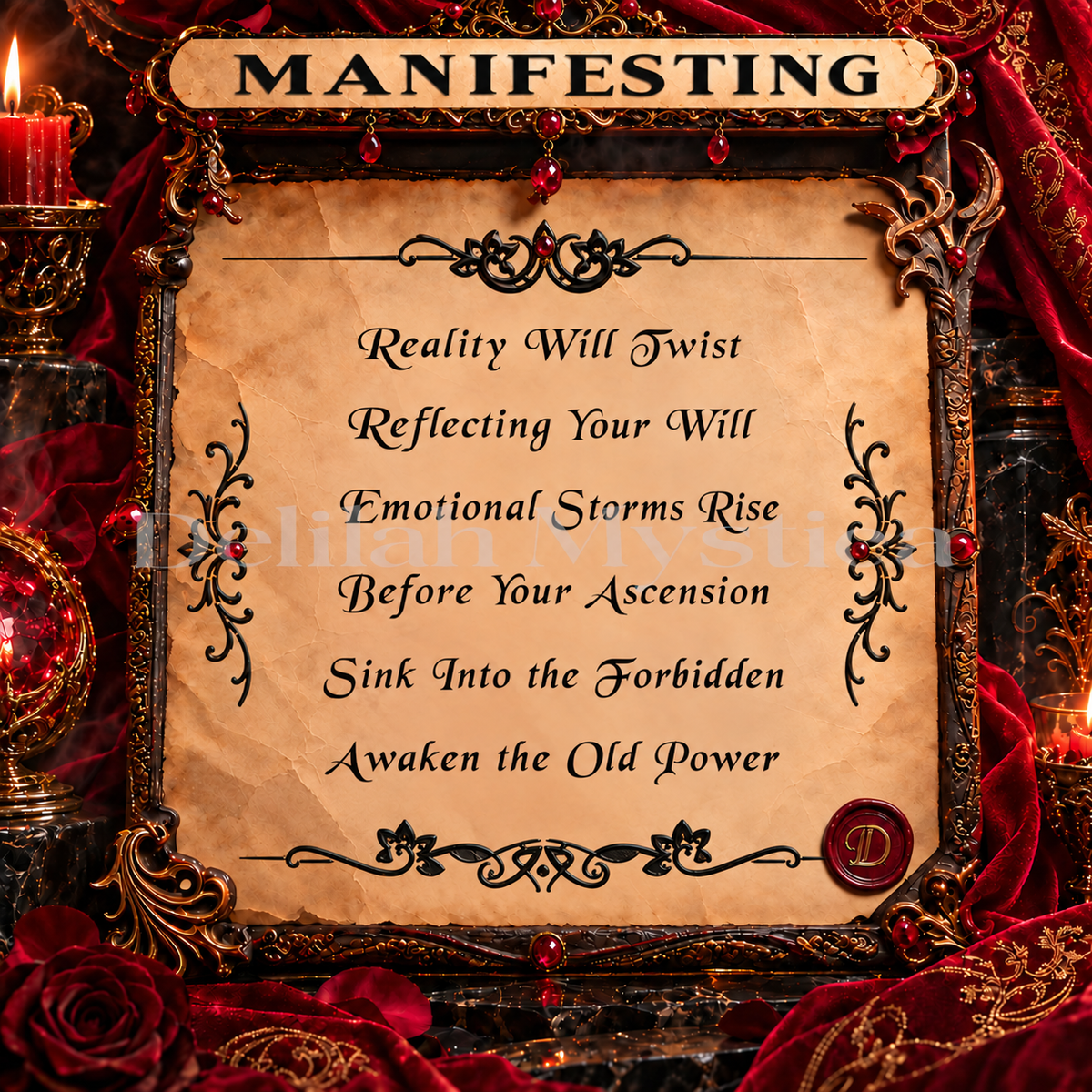 October Forged Enchantment – Crimson Veil | Enchantment of Hidden Desire & Magnetic Manifestation | Consultation - Personalization