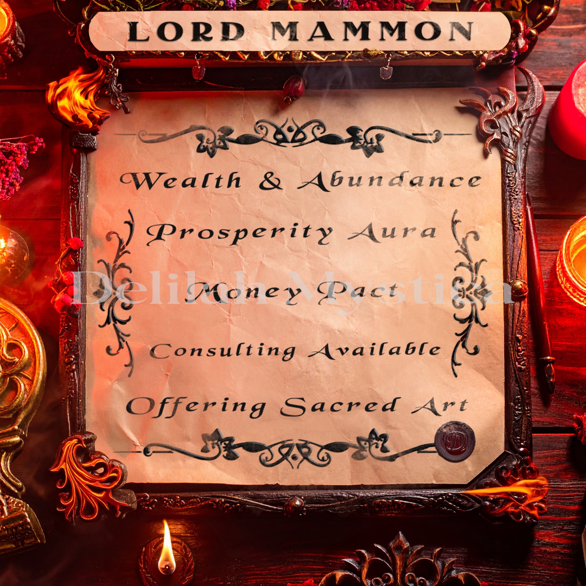 Lord Mammon Pact | Wealth and Abundance Demon | Seal Pact of Prosperity | Financial Abundance Ritual | Powerful Money Spell