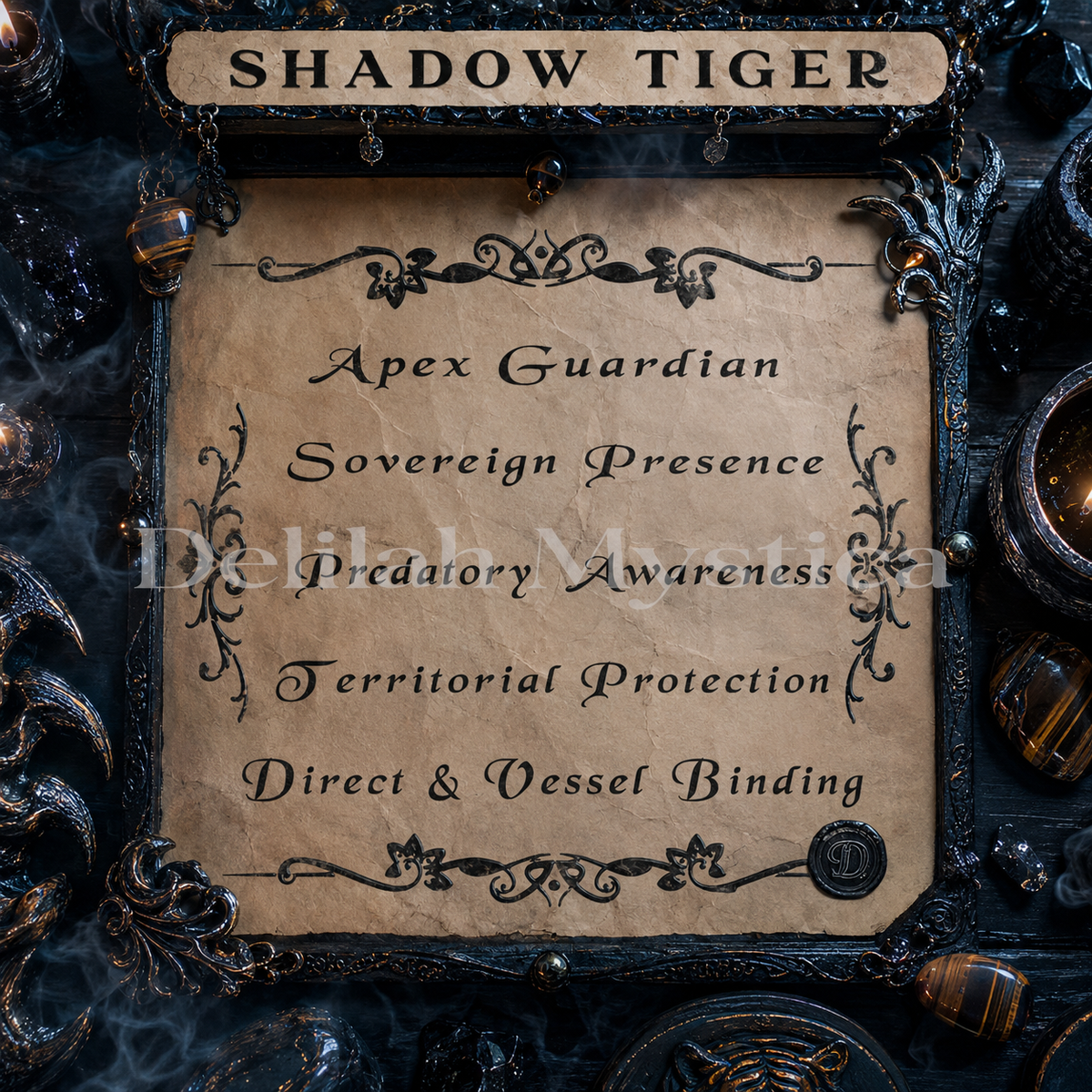 Shadow Tiger – Spirit Companion | Apex Guardian | Roar of Sovereignty | Direct & Vessel Binding | Consultation - Personalization