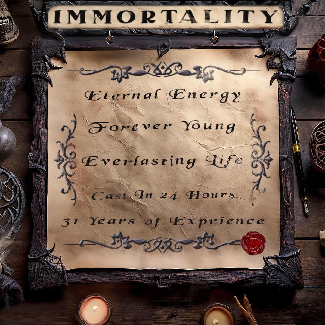 Immortality | Forever Young | Live Eternal Life | Timeless Existence | Transcend Mortality Ritual