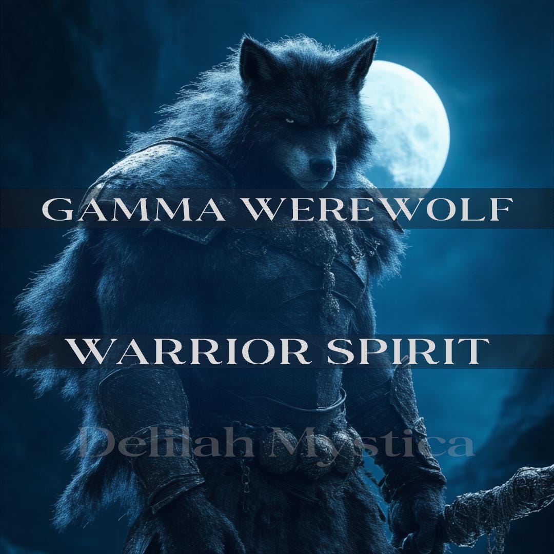 Initiation au Loup-garou Gamma | Rituel de l'esprit guerrier puissant | Ascension vers la hiérarchie primordiale | Libération du pouvoir intérieur | Entrée dans la lumière lunaire