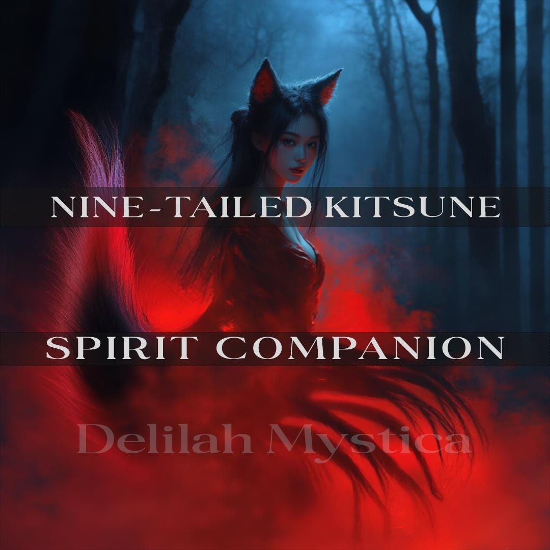 Neunschwänziger Kitsune | Geisterbegleiter | Direkte Bindung | Fuchsfeuermagie & Energiewandlung | Souveräner Himmelsgeist