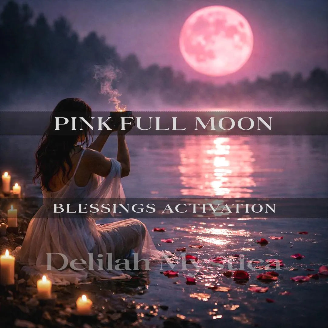Pink Moon Blessing | Full Moon Blessing Activation | Align with Your Desires | Consultation - Personalization