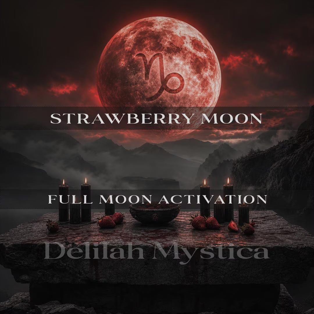 Strawberry Full Moon Activation | Capricorn Lunar Energy | Manifestation, Cleansing, Love, Luck & Renewal