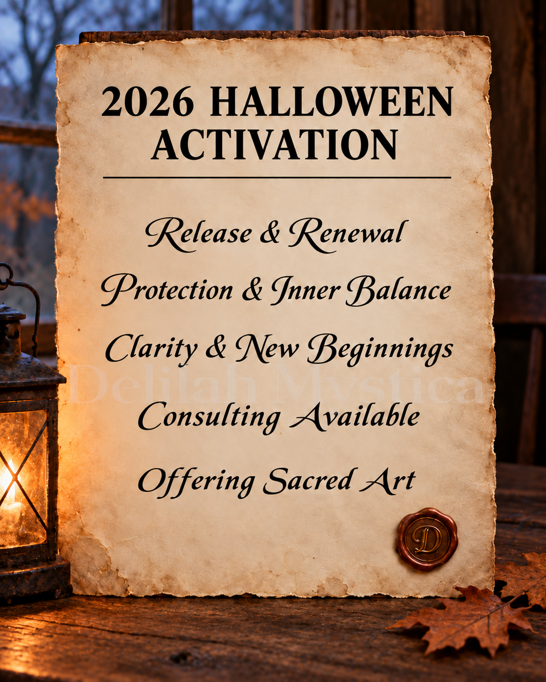 2026 Halloween Activation | Release & Renewal Session | Seasonal Offer | New Beginnings | Release the Past