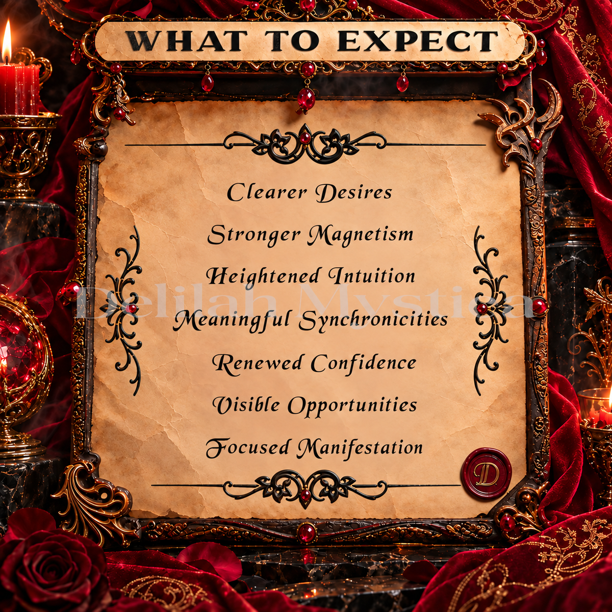 October Forged Enchantment – Crimson Veil | Enchantment of Hidden Desire & Magnetic Manifestation | Consultation - Personalization