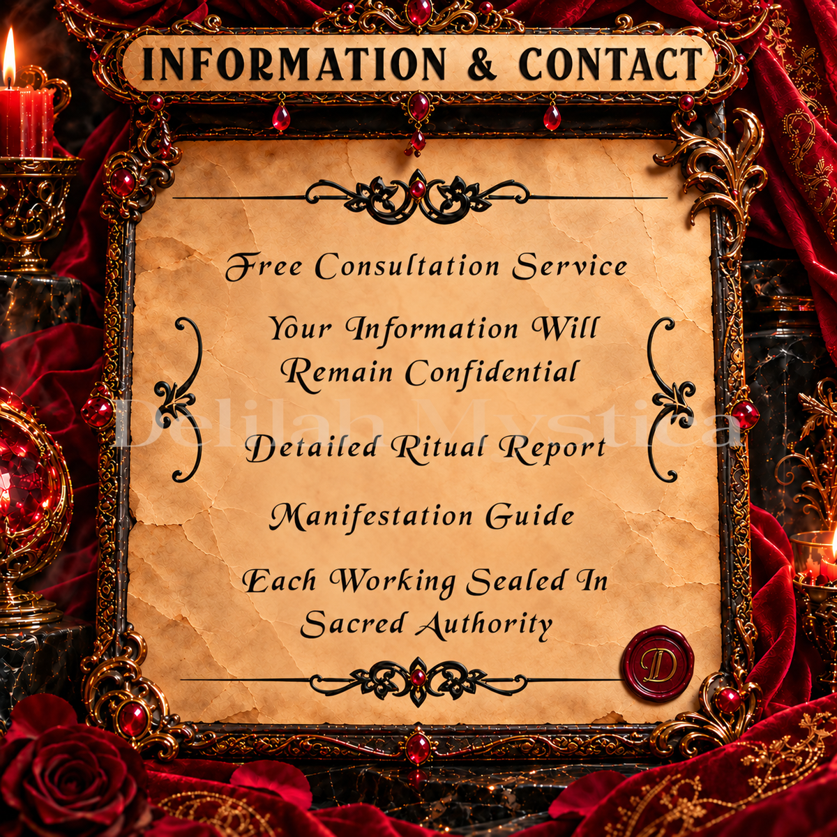 October Forged Enchantment – Crimson Veil | Enchantment of Hidden Desire & Magnetic Manifestation | Consultation - Personalization
