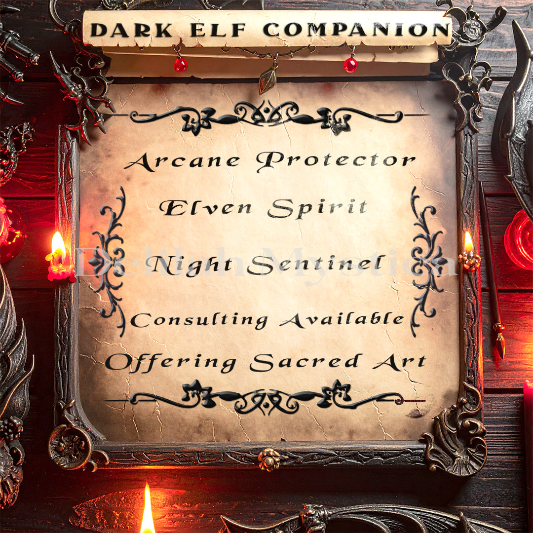 Dark Elf – Spirit Companion | Oathbound Shadow Guardian | Direct & Vessel Binding | Consultation - Personalization