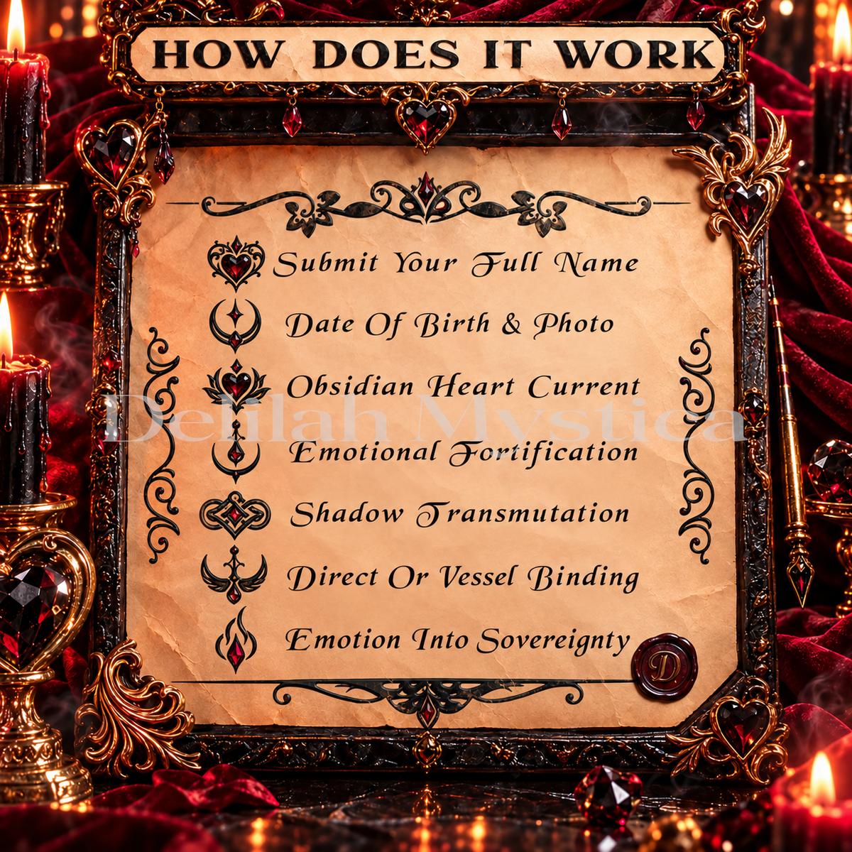 October Refined Enchantment – Obsidian Heart | Enchantment of Emotional Sovereignty & Inner Transmutation | Consultation - Personalization