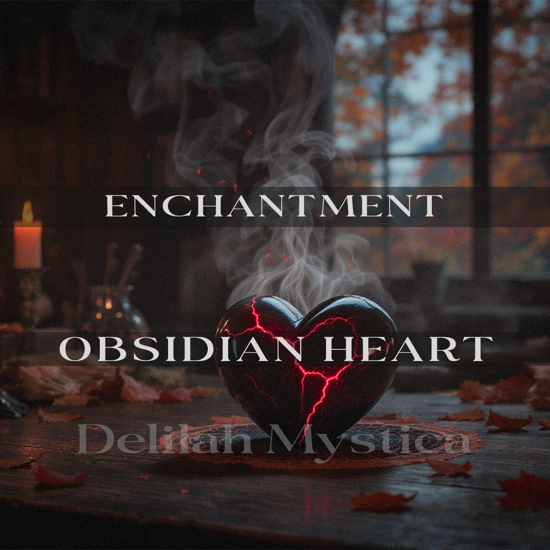 Enchantement raffiné d'octobre – Cœur d'obsidienne | Lien direct et viscéral | Protection, armure psychique | Consultation - Personnalisation