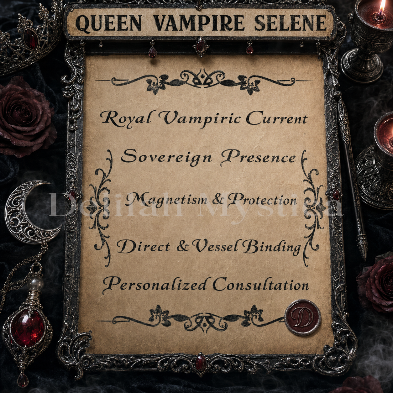 Reine Vampire Séléné | Compagne Spirituelle | Lien Éternel | Épanouissement Spirituel | Esprit Gardien | Libérez la Nuit